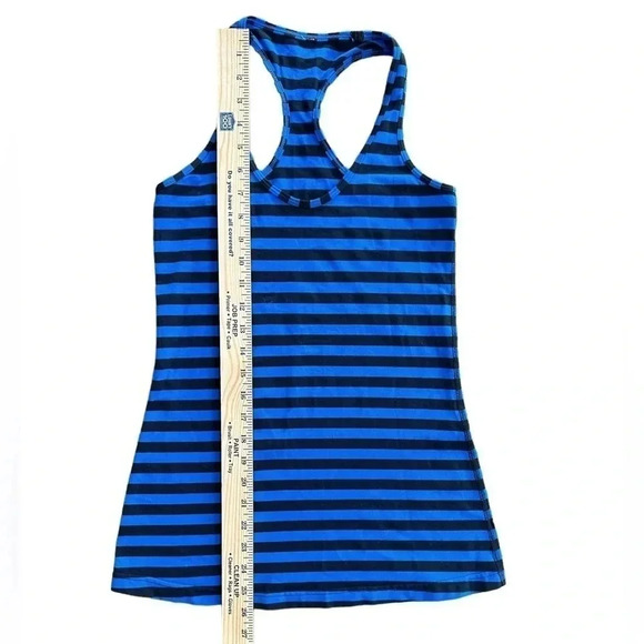 Lululemon Women's Basic Gym Blue Striped Tank - No Size Dot, See Measurements - Picture 2 of 4
